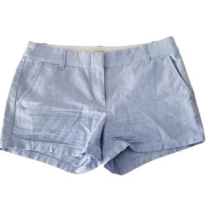 J Crew 3.5" Classic Oxford Cotton Short, Light Blue Size 4